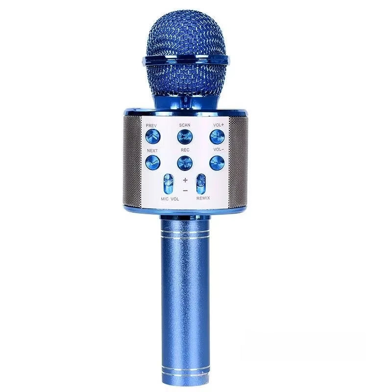 Wireless Bluetooth Karaoke Microphone, 5-In-1 Mic with Built-In Stereo Speaker/4 Voice-Changing Effect, Great Gifts