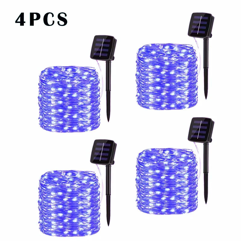 32M Solar LED Light Outdoor Festoon Lamp Garden Fairy Light String Led Twinkle Waterproof Lamp Christmas Garland Yard Decoration