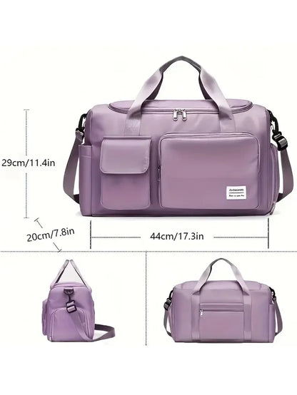 Carry on Travel Bag Large Capacity Weekender Overnight Duffle Bags with Shoe Compartment Sports Fitness Bags for Women