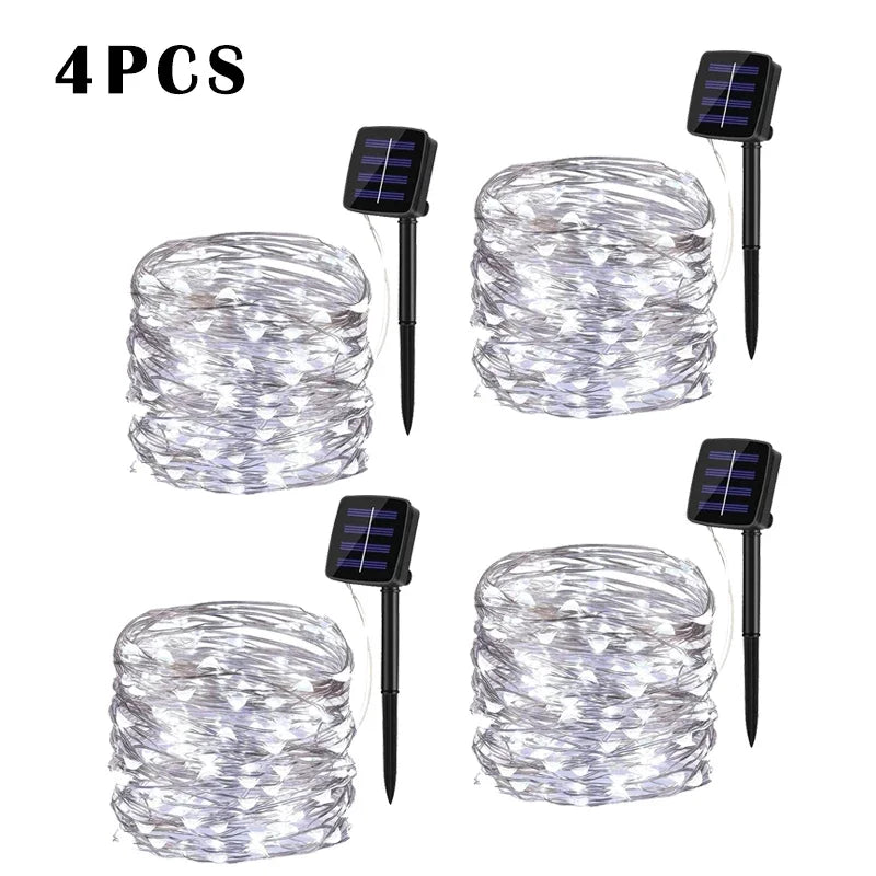 32M Solar LED Light Outdoor Festoon Lamp Garden Fairy Light String Led Twinkle Waterproof Lamp Christmas Garland Yard Decoration