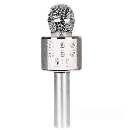 Wireless Bluetooth Karaoke Microphone, 5-In-1 Mic with Built-In Stereo Speaker/4 Voice-Changing Effect, Great Gifts