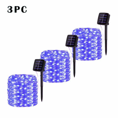 32M Solar LED Light Outdoor Festoon Lamp Garden Fairy Light String Led Twinkle Waterproof Lamp Christmas Garland Yard Decoration