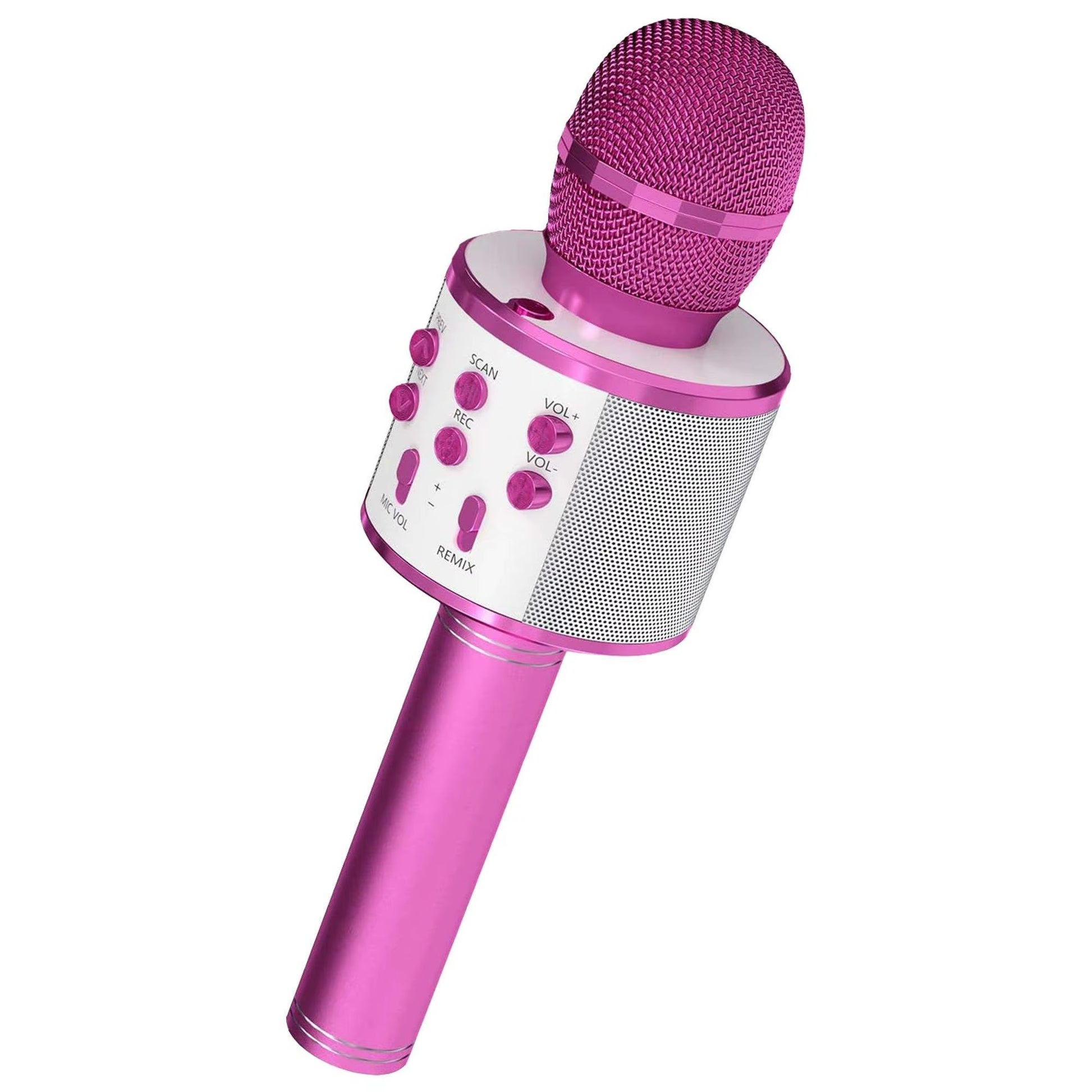 Wireless Bluetooth Karaoke Microphone, 5-In-1 Mic with Built-In Stereo Speaker/4 Voice-Changing Effect, Great Gifts