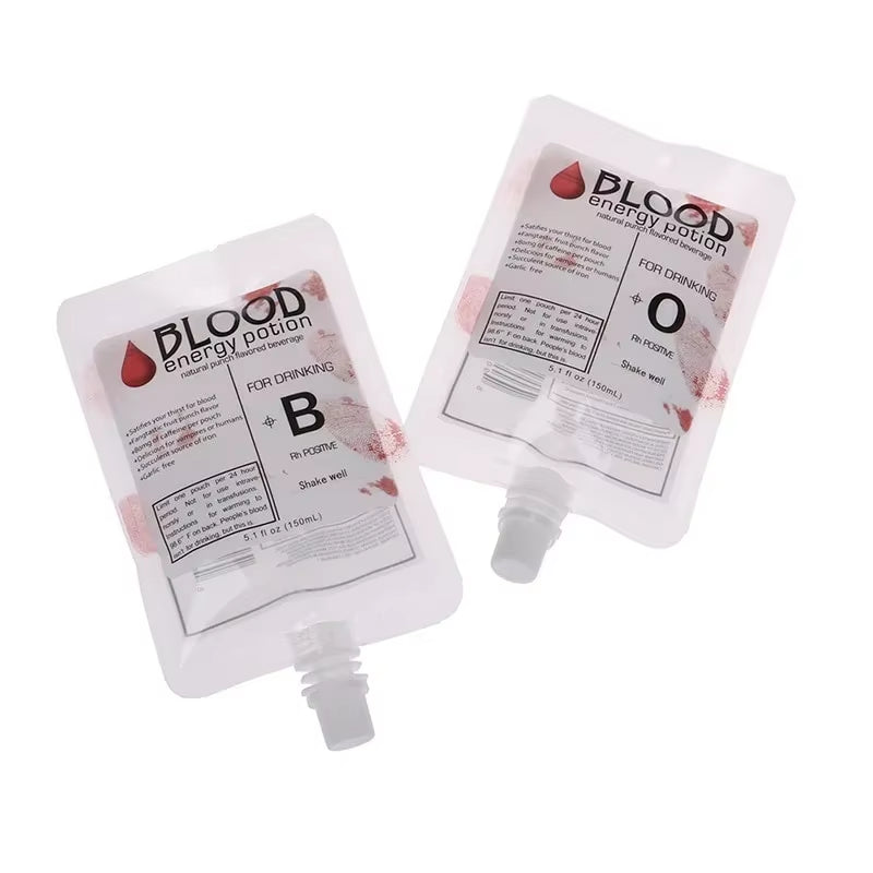 Get Spooky Sips: 10Pcs Halloween Vampire Blood Drink Bags for Thrilling Thirst Quenching!