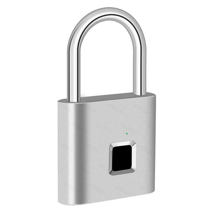 Smart Fingerprint Padlock Waterproof Zinc Alloy Biometric Padlocks with Built-In Rechargeable Battery Door Lock
